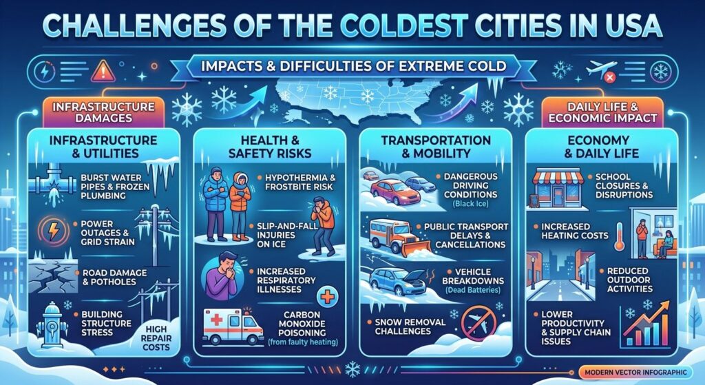 challenges of the coldest cities in usa