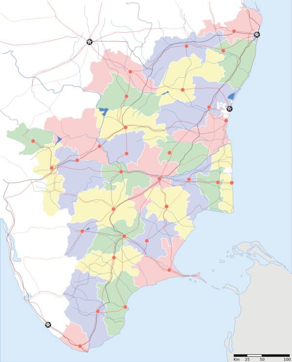 Read more about the article List of Districts in Tamilnadu