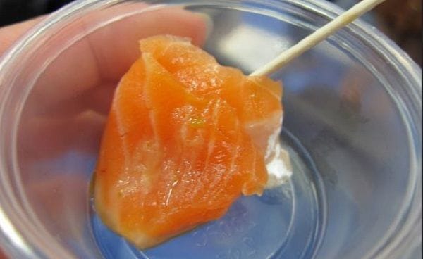 Farm raised salmon