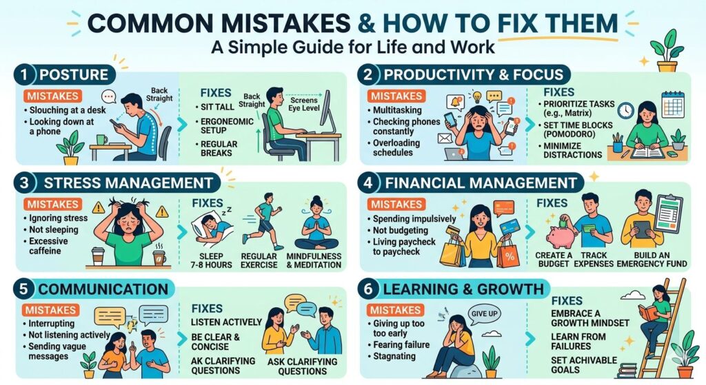 Infography on Common Mistakes and Fixes